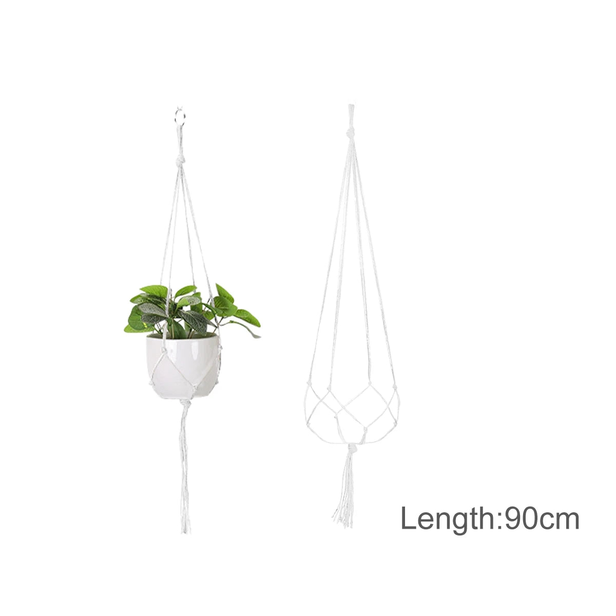 Suspension pour plantes en macramé faite à la main