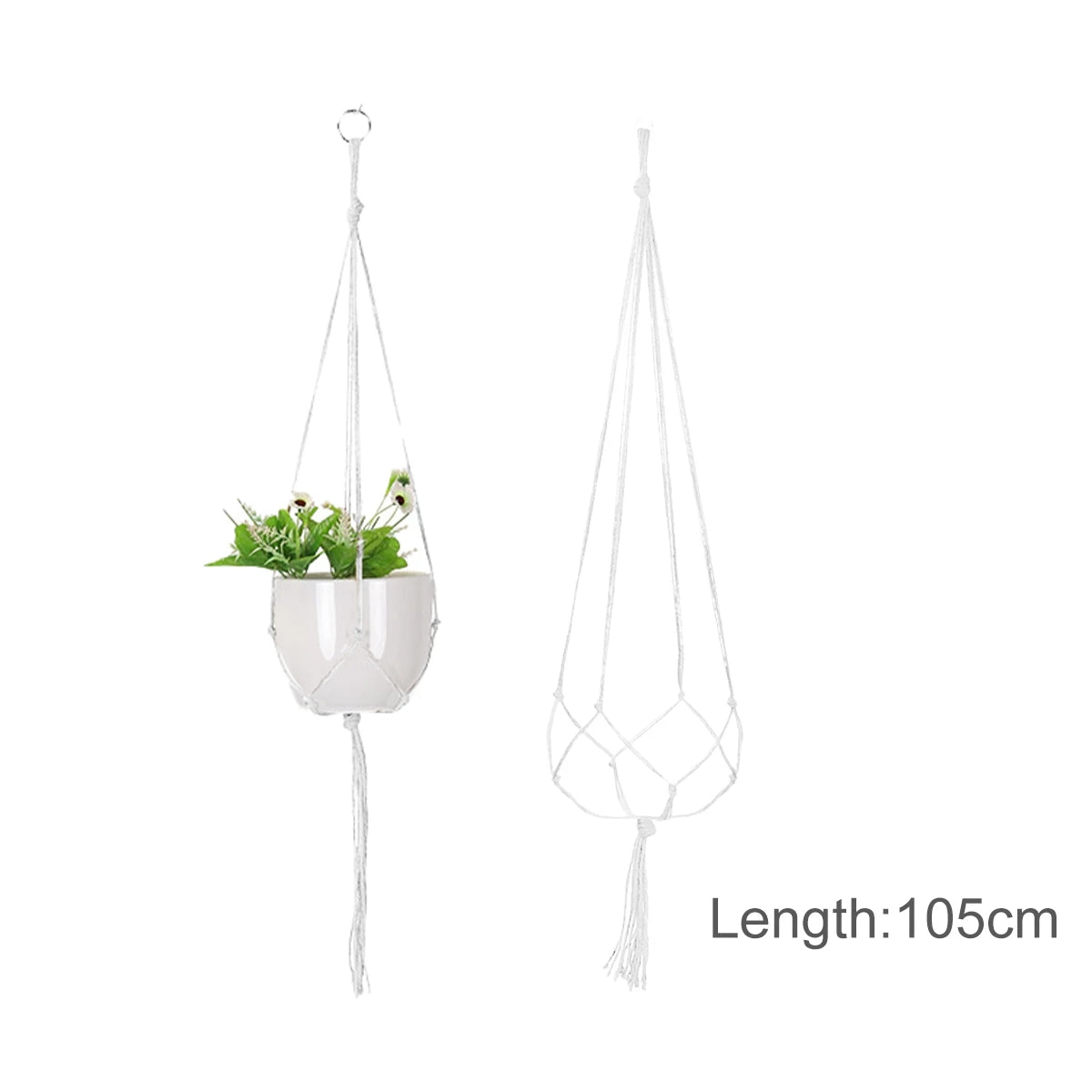 Suspension pour plantes en macramé faite à la main
