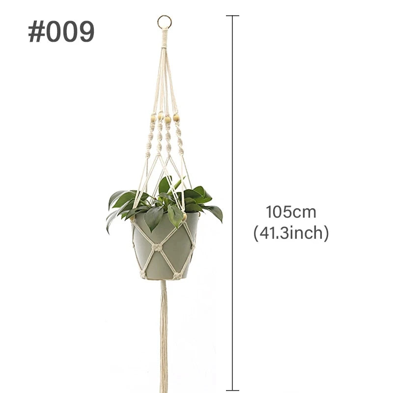 Suspension pour plantes en macramé faite à la main