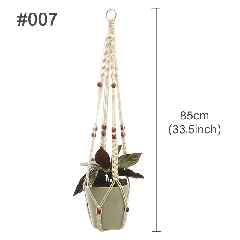Suspension pour plantes en macramé faite à la main