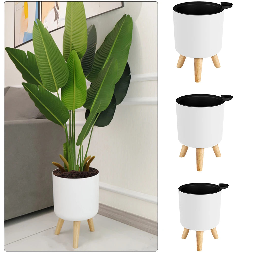 Pot de fleurs rond sur pied