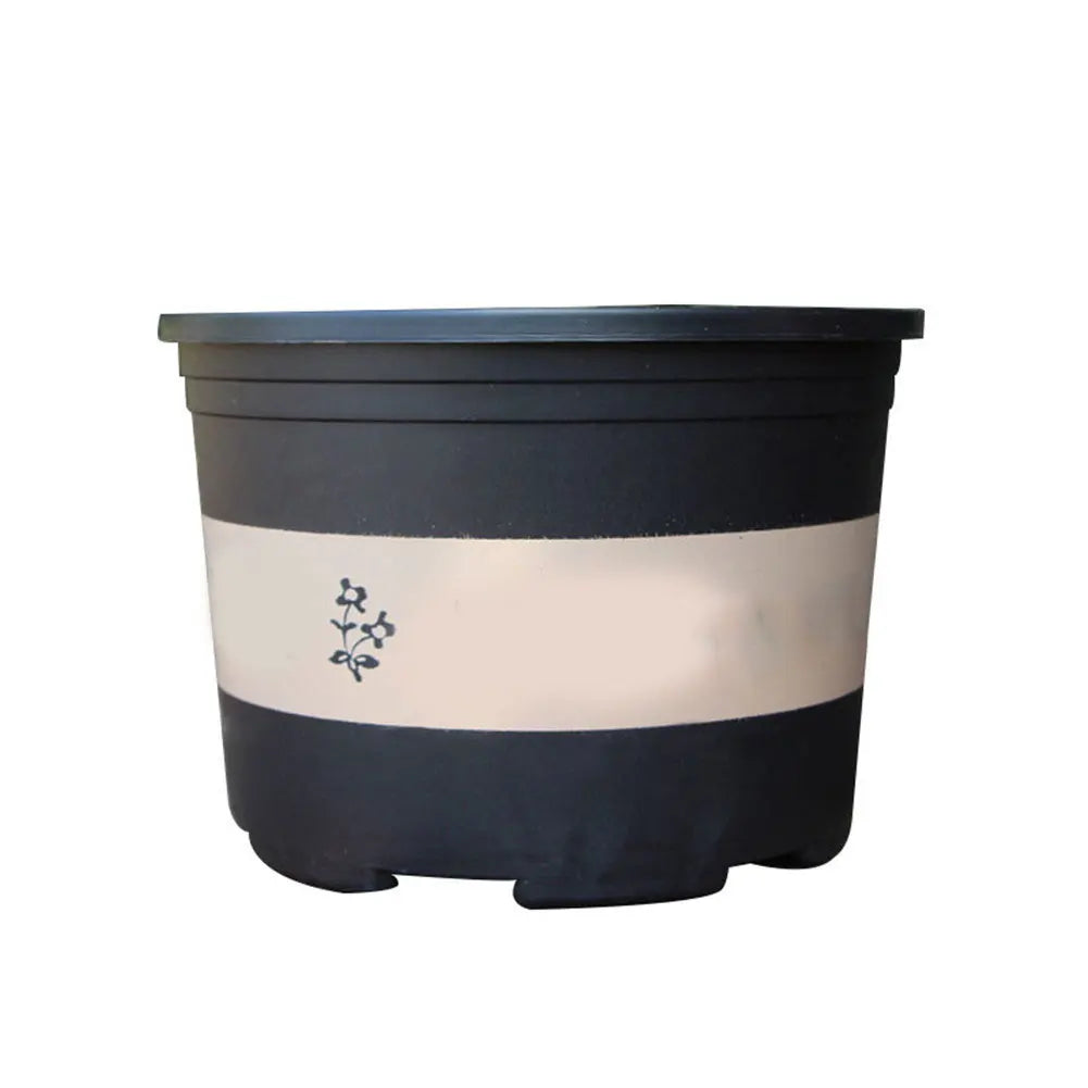 Grand pot de fleurs rond et court