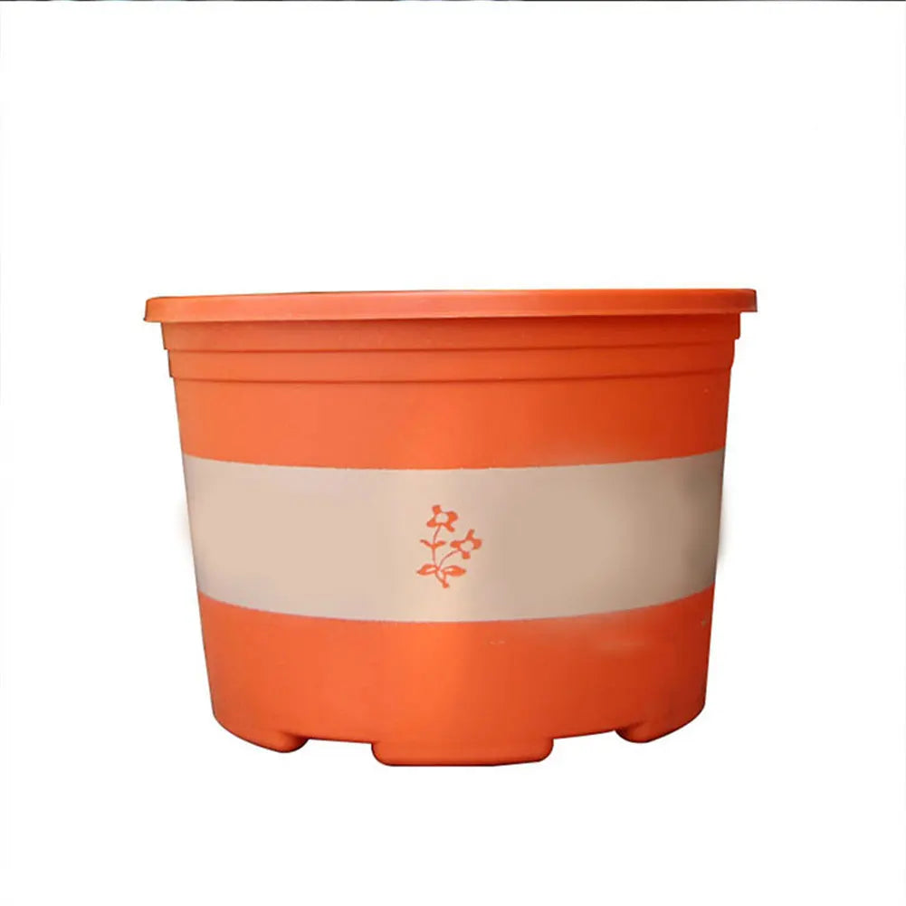 Grand pot de fleurs rond et court